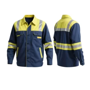 “High Visibility Sanitation Worker Two-Piece Uniforms Wholesale – Reflective Safety Workwear for Street Cleaning Crews – Durable Factory Direct Supply”