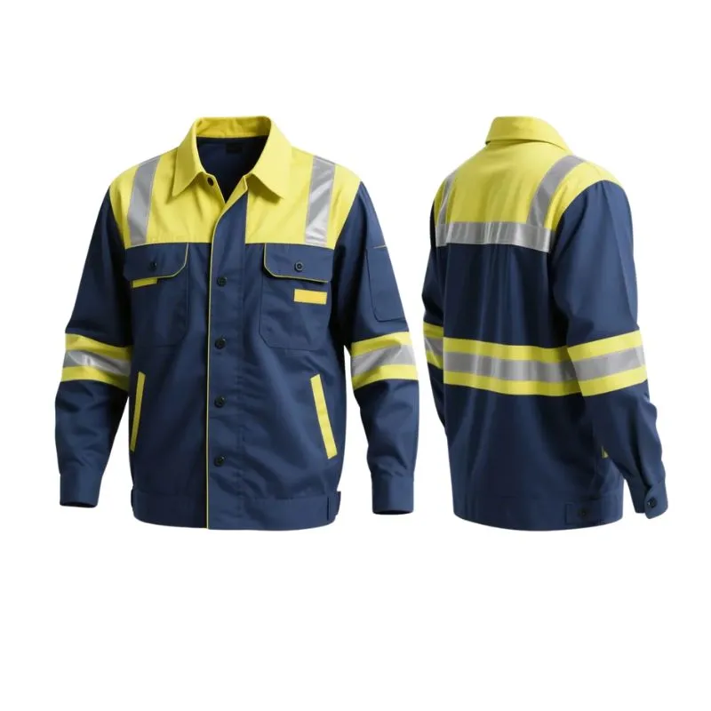 “High Visibility Sanitation Worker Two-Piece Uniforms Wholesale – Reflective Safety Workwear for Street Cleaning Crews – Durable Factory Direct Supply”