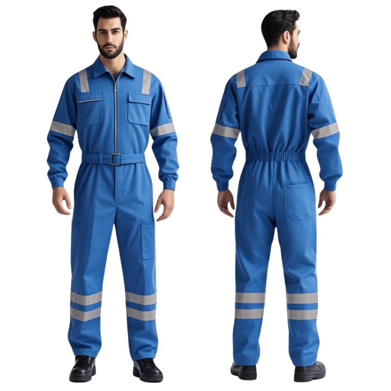 "Durable Long Sleeve Work Shirt for Engineers – Breathable Industrial Uniform with Custom Logo Support"